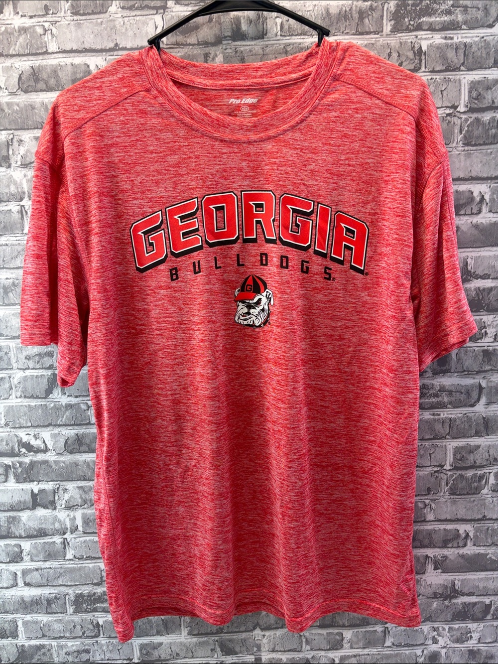 Pro Edge Red Heather Georgia Bulldogs Short Sleeve Tee